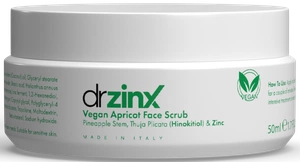 Dr ZinX Vegan Apricot Bromelain Facial Scrub & Mask Zinc + Thuja (hinokitiol)