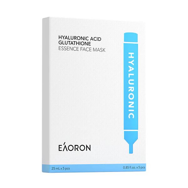 EAORON Hyaluronic Acid Glutathione Essence Face Mask - 5pcs (New Version of Hyaluronic Acid Collagen Hydrating Face Mask )