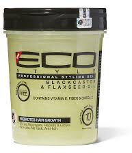 ECO STYLE PROFESSIONAL STYLING GEL BLACK CASTOR & FLAXSEED OIL