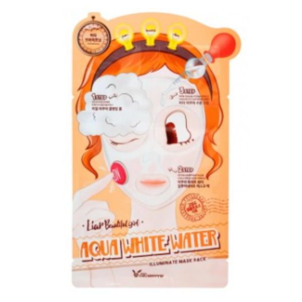 Elizavecca 3-Step Aqua White Water Illuminate Mask Pack - 1pc