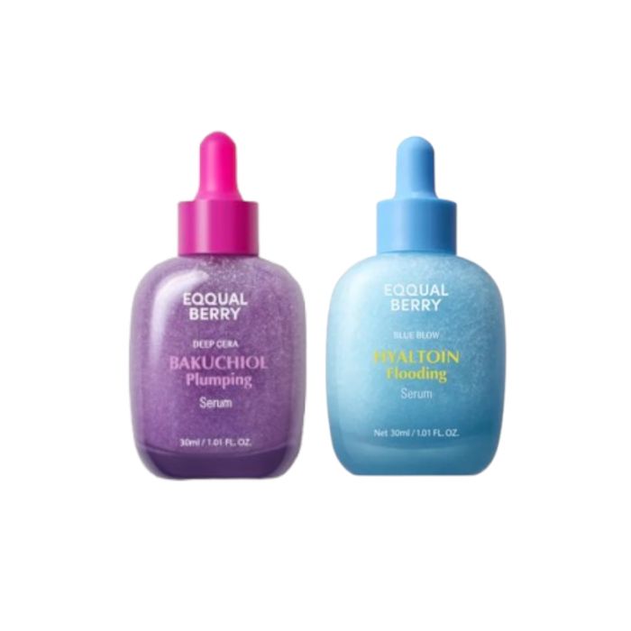 EQQUALBERRY Bakuchiol Plumping Serum - 30ml (1ea) + Hyaltoin Flooding Serum - 30ml (1ea) Set
