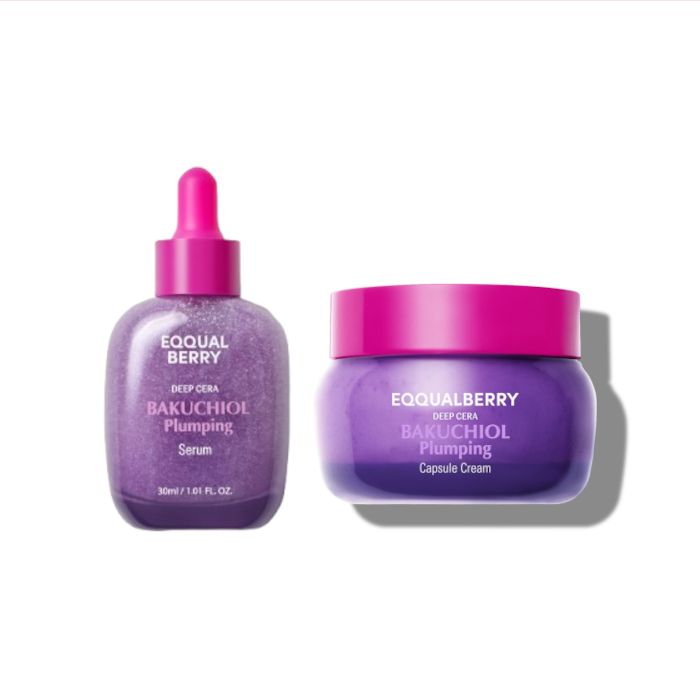 EQQUALBERRY Bakuchiol Plumping Serum - 30ml (1ea) X Capsule Cream - 50ml (1ea) Set