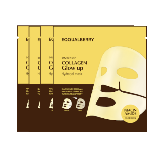 EQQUALBERRY Collagen Glow Up Hydrogel Mask - 4ea