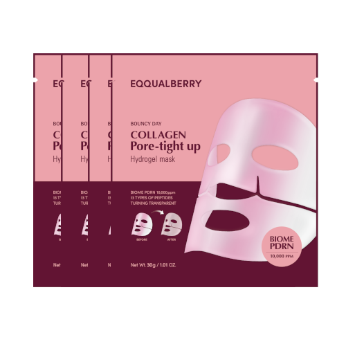 EQQUALBERRY Collagen Pore-Tight Up Hydrogel Mask - 4ea