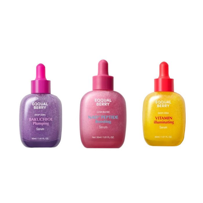EQQUALBERRY NAD+ Peptide Boosting Serum - 30ml (1ea) + Bakuchiol Plumping Serum - 30ml (1ea) + Vitamin Illuminating Serum - 30ml (1ea) Set