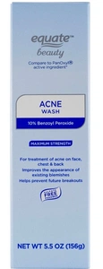 Equate Beauty Acne Wash, 10% Benzoyl Peroxide