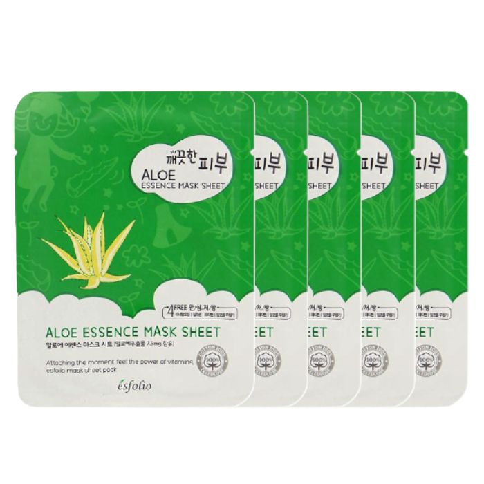 esfolio Pure Skin Essence Mask Sheet - 25ml*1pc - Aloe (5ea) Set