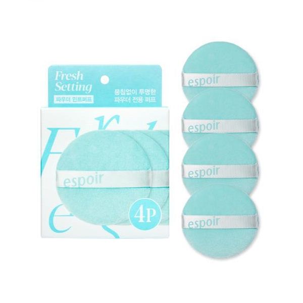 eSpoir Fresh Setting Powder Mint Puff - 4ea