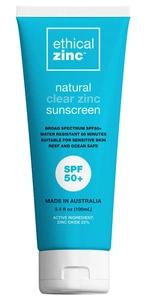 Ethical Zinc Ethical Zinc SPF50+ Natural Clear Zinc Sunscreen