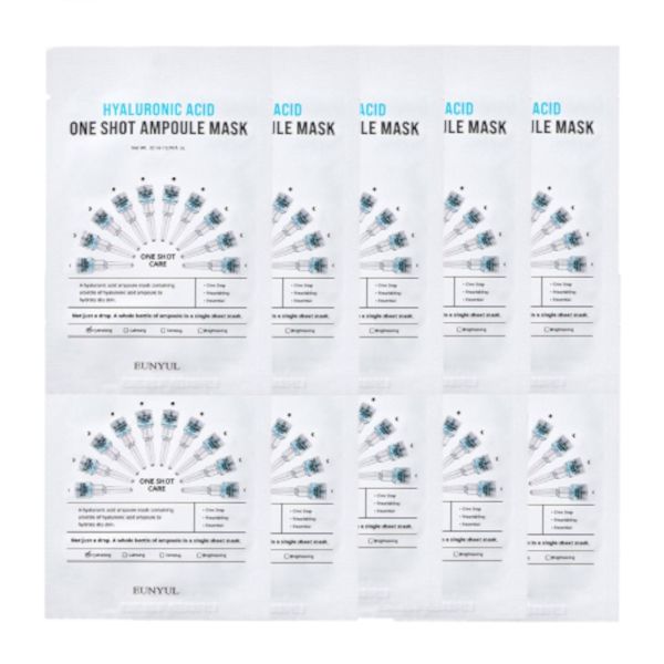 EUNYUL Hyaluronic Acid One Shot Ampoule Mask - 10pcs