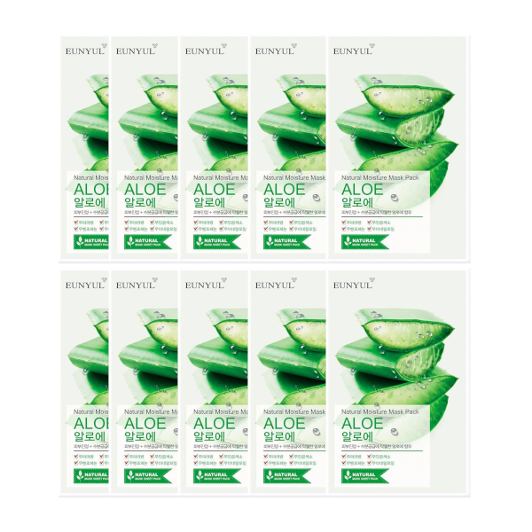 EUNYUL Natural Moisture Mask Pack - Aloe - 10pcs