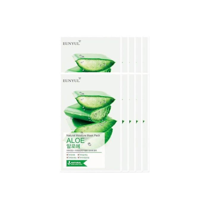 EUNYUL Natural Moisture Mask Pack - Aloe - 10pcs set
