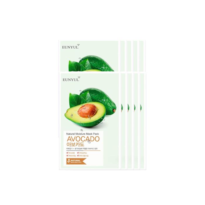 EUNYUL Natural Moisture Mask Pack - Avocado - 10pcs set