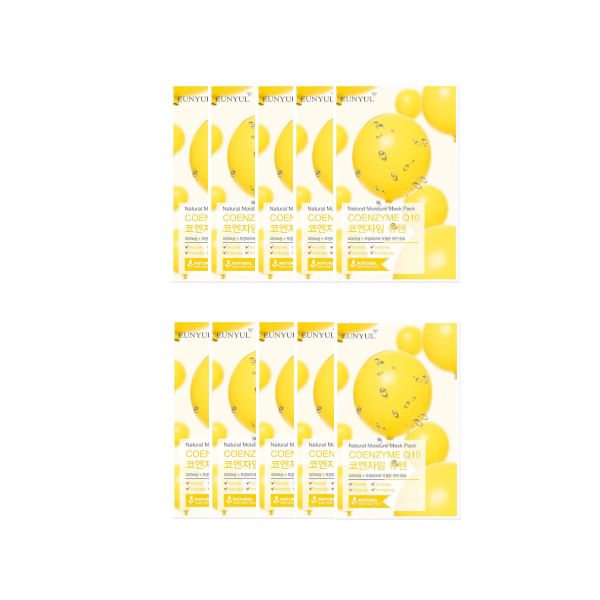 EUNYUL Natural Moisture Mask Pack - Coenzyme Q10 - 10pcs