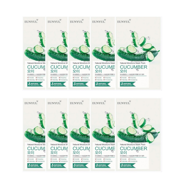EUNYUL Natural Moisture Mask Pack - Cucumber - 10pcs