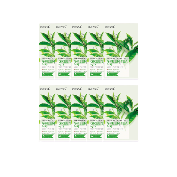 EUNYUL Natural Moisture Mask Pack - Green Tea - 10pcs
