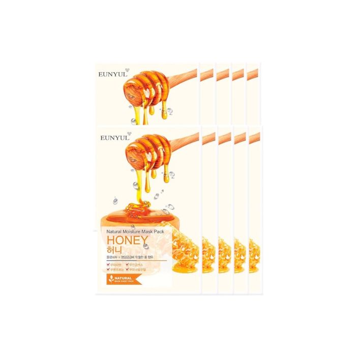 EUNYUL Natural Moisture Mask Pack - Honey - 10pcs set