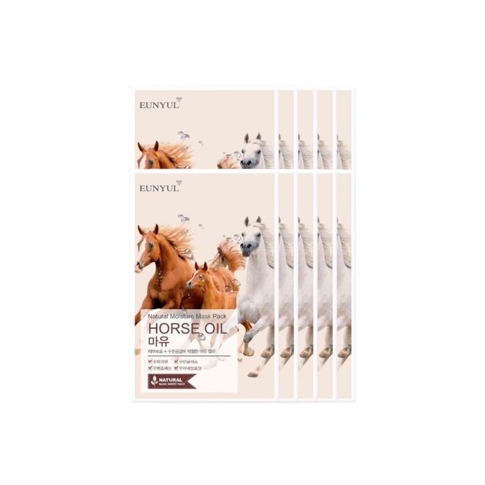 EUNYUL Natural Moisture Mask Pack - Horse Oil - 10pcs set