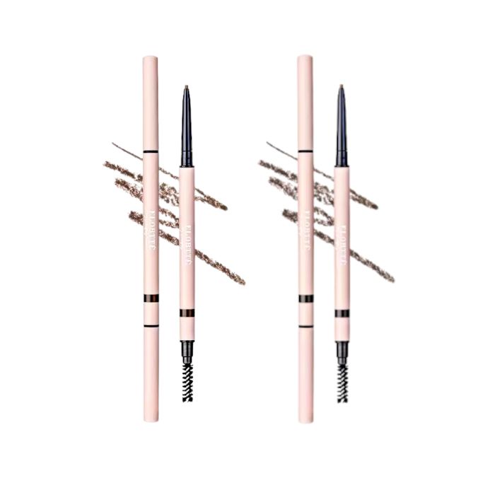 Flortte My Beautiful Password Eyebrow Pencil - 0.05g - B1 Medium Brown (1 ea) + B2 Ash Brown (1ea) Set