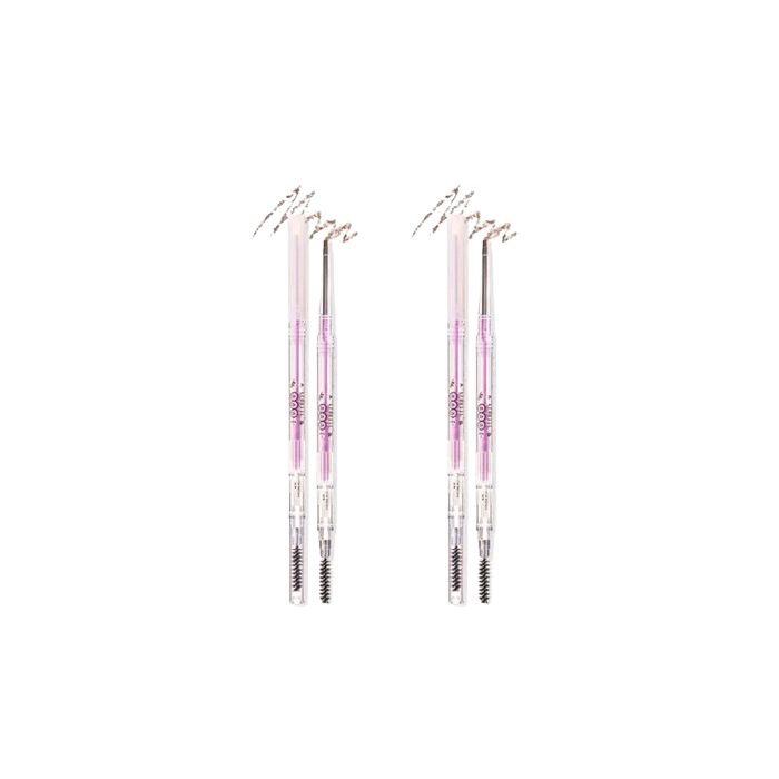 Flortte My Beautiful Password Eyebrow Pencil - 0.05g - M1 Medium Brown (2ea) Set
