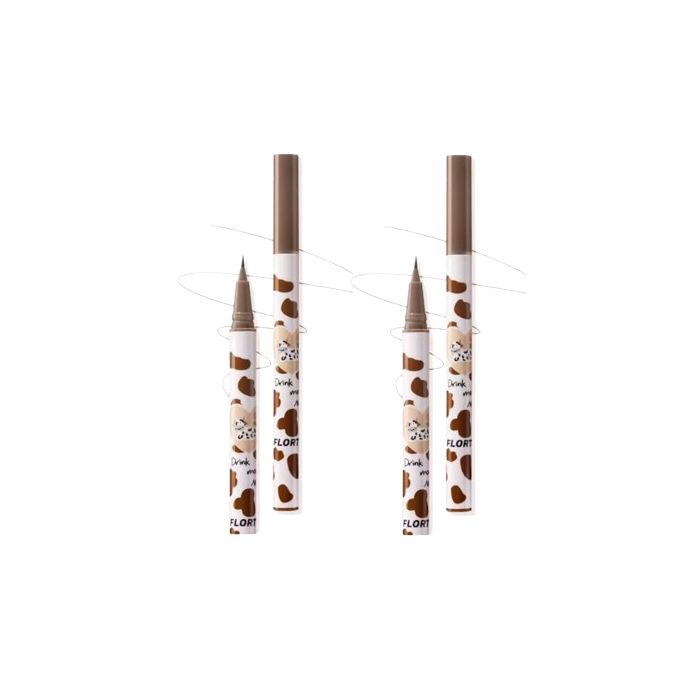 Flortte Wow So Light Eyeline Silkwormpen - 0.55ml - 02 Brown (2ea) Set
