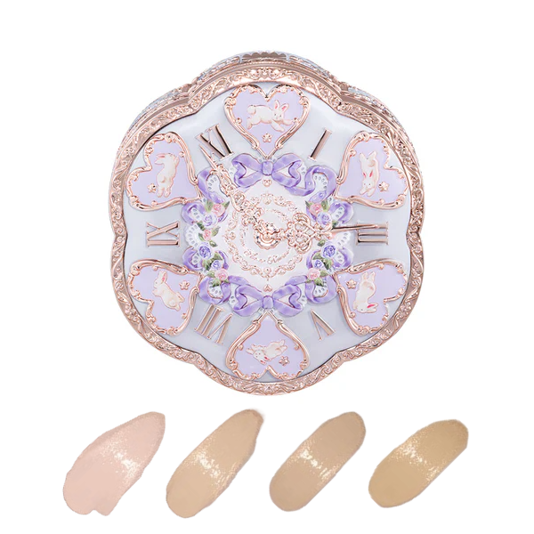 FlowerKnows Bunny Garden Cushion Cream Foundation - 02 Iris Purple (Case+Refill) - 16g
