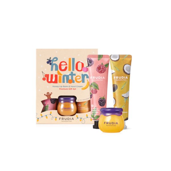 FRUDIA Honey Lip Balm & Hand Cream Premium Gift Set - 1set(3items)