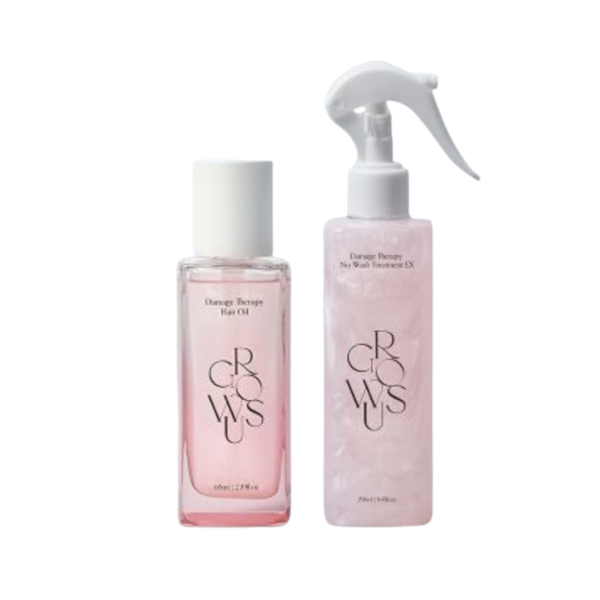 GROWUS Damage Therapy LIMITED SET
(Damage Therapy No-wash Treatment 250ml + Damage Therapy Hair Oil 65ml) - 250ml + 65ml