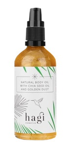 Hagi Natural Body Oil With Chia Seed Oil And Golden Dust