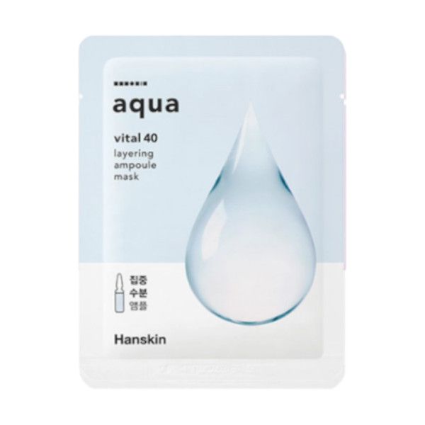 Hanskin Vital 40 Layering Ampoule Mask - Aqua - 1pc
