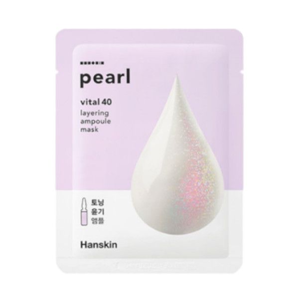 Hanskin Vital 40 Layering Ampoule Mask - Pearl - 1pc