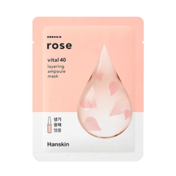 Hanskin Vital 40 Layering Ampoule Mask - Rose - 1pc