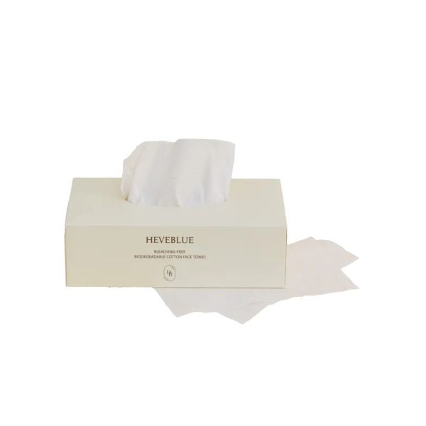 HEVEBLUE Bleaching-free Biodegradable Cotton Face Towel - 60pcs