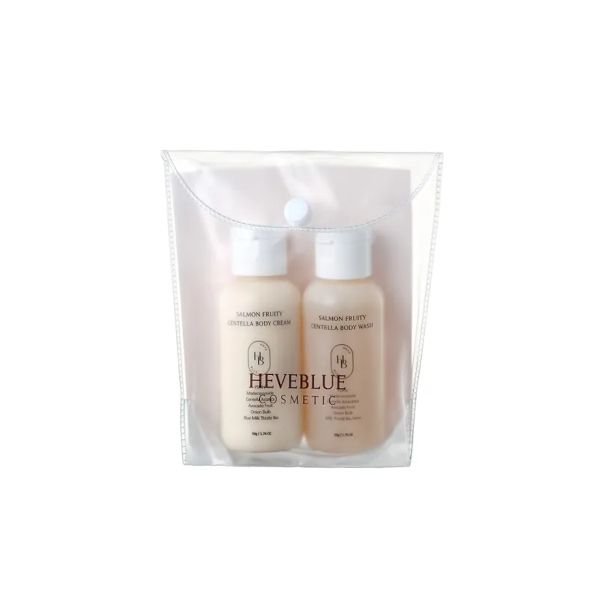 HEVEBLUE Salmon Fruity Centella Body Travel Kit - 2pcs
