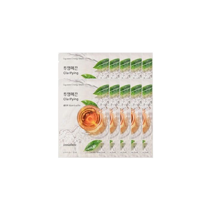 innisfree Squeeze Energy Mask - Kombucha (10ea) Set