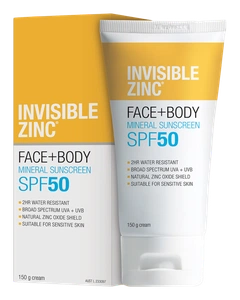 Invisible Zinc Face + Body Mineral Sunscreen SPF50