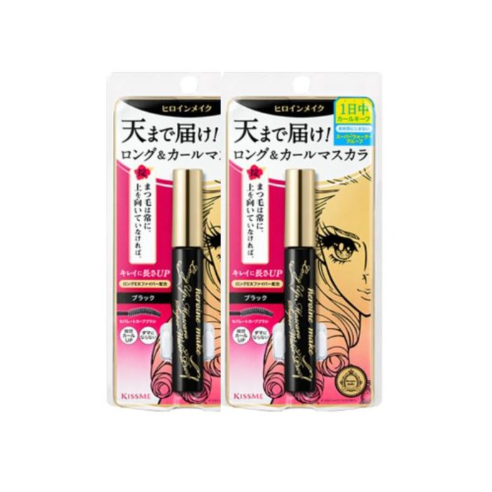 ISEHAN Kiss Me Heroine Make Long & Curl Super Waterproof Mascara (New Version) - 6g - 01 Black (2ea) Set