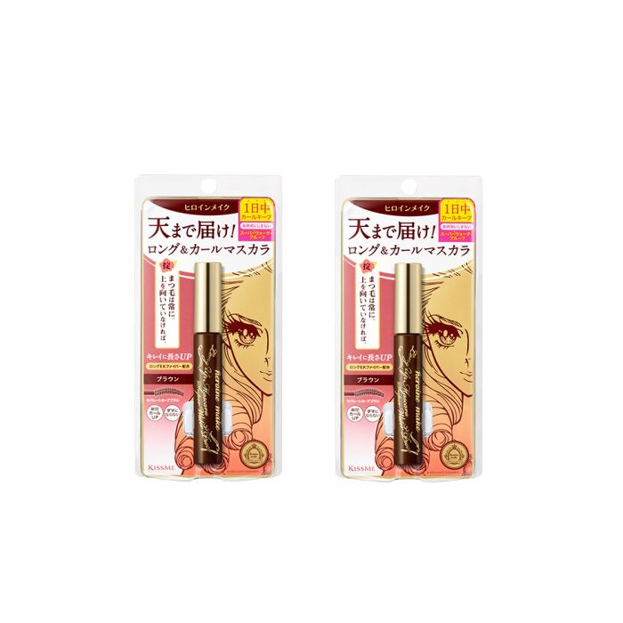 ISEHAN Kiss Me Heroine Make Long & Curl Super Waterproof Mascara (New Version) - 6g - 02 Brown (2ea) Set