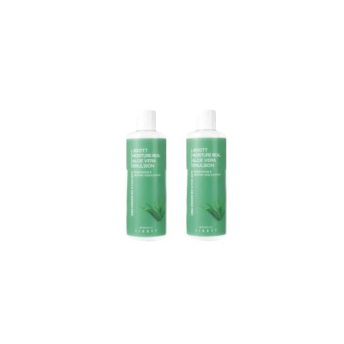 Jigott Moisture Real Aloe Vera Emulsion - 300ml (2ea) Set
