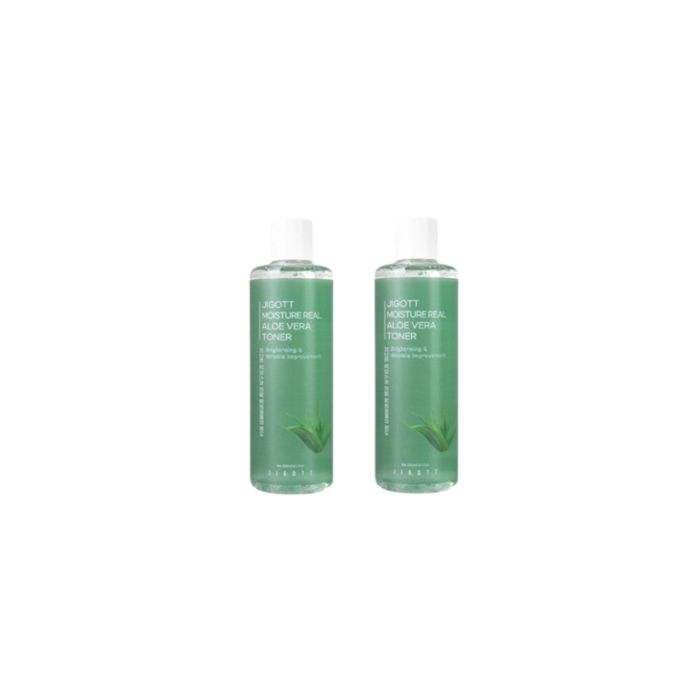Jigott Moisture Real Aloe Vera Toner - 300ml (2ea) Set