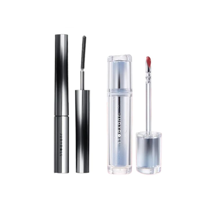 Judydoll 3D Curling Eyelash Iron Mascara Curly - 2g - 01 Black (1ea) + Ice Watery Lip Gloss - 2.4g - 09 Hawthorn Cold Brew (1ea)Set