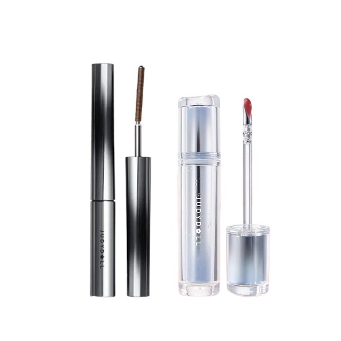 Judydoll 3D Curling Eyelash Iron Mascara Curly - 2g - 02 Brown (1ea) + Ice Watery Lip Gloss - 2.4g - 09 Hawthorn Cold Brew (1ea)Set