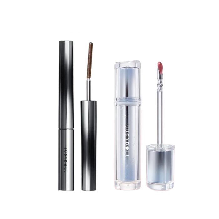 Judydoll 3D Curling Eyelash Iron Mascara Curly - 2g - 02 Brown (1ea) + Ice Watery Lip Gloss - 2.4g - 11 Blueberry Bailey's Sweet (1ea)Set
