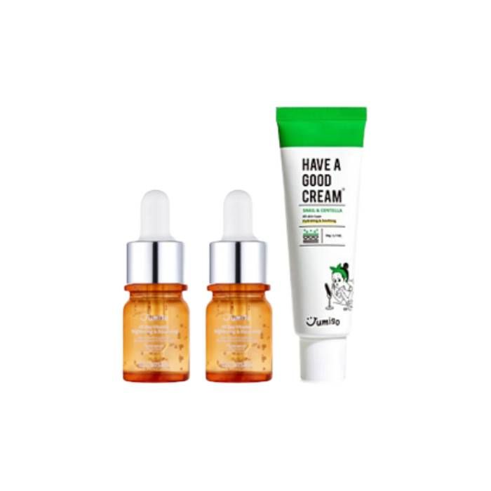 Jumiso All Day Vitamin Brightening & Balancing Facial Serum - 5ml (2ea) +Have A Good Cream Snail & Centella - 50g (1ea) set