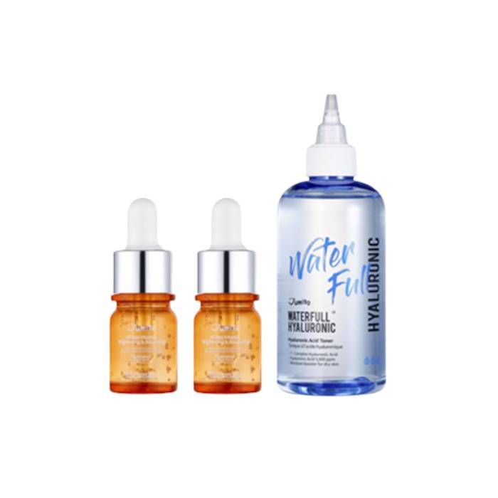 Jumiso All Day Vitamin Brightening & Balancing Facial Serum - 5ml (2ea) + Waterfull Hyaluronic Toner - 250ml (1ea) set