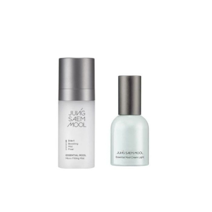 JUNGSAEMMOOL Essential Mool Micro Fitting Mist - 55ml (1ea) + Essential Mool Cream Light - 30ml (1ea) Set