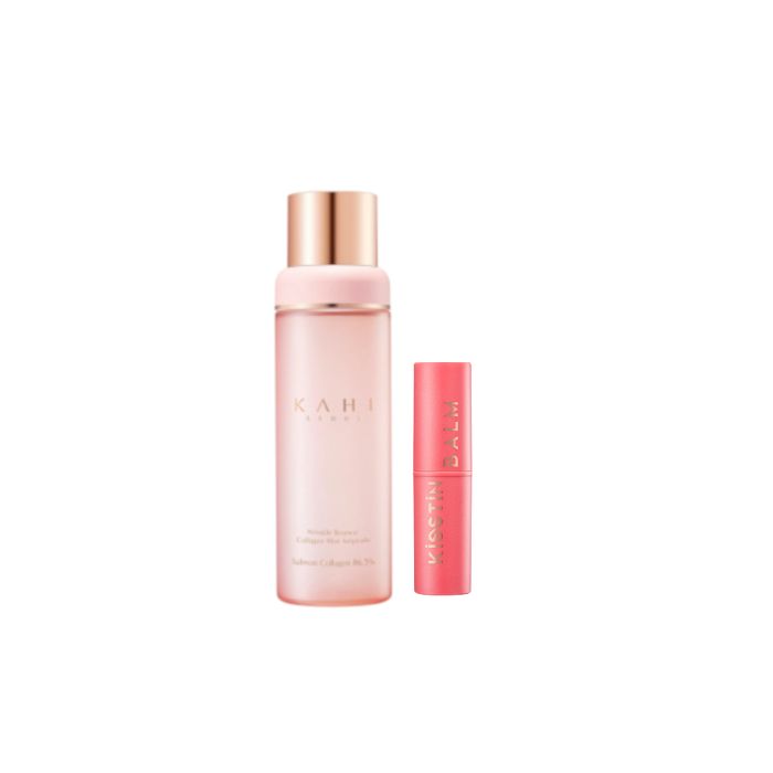 KAHI Wrinkle Bounce Collagen Mist Ampoule - 120ml (1ea) + Kisstin Balm - 9g (1ea)