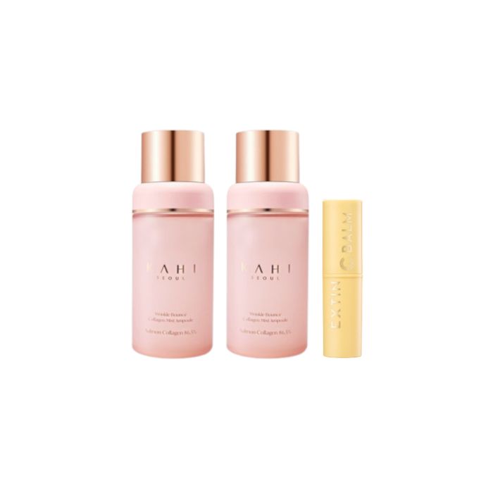 KAHI Wrinkle Bounce Collagen Mist Ampoule - 60ml (2ea) + Extin C Balm - 9g (1ea) Set