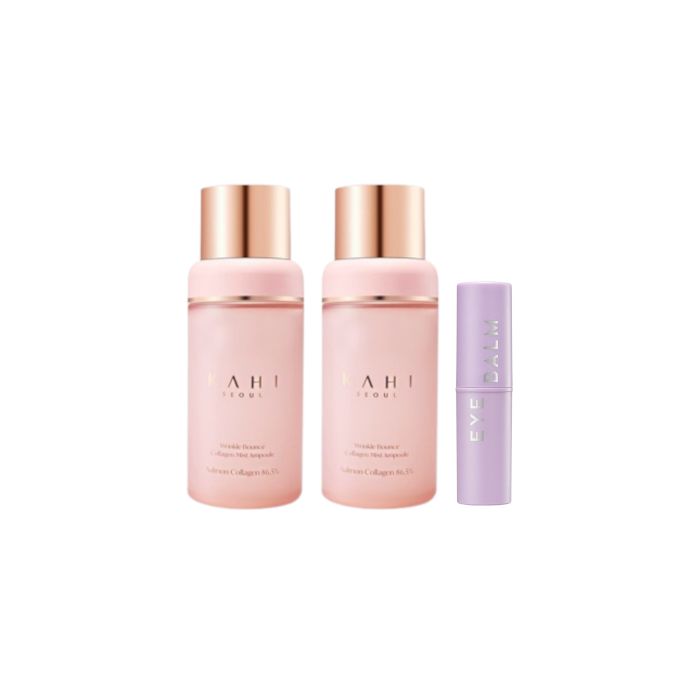 KAHI Wrinkle Bounce Collagen Mist Ampoule - 60ml (2ea) + Eye Balm - 9g (1ea) Set