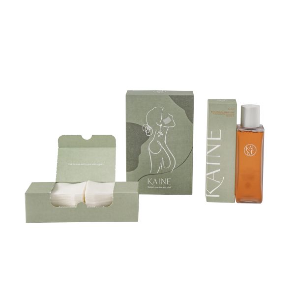 KAINE Balancing Duo Kit (Eco Pouch + Chaga Collagen Charging Serum - 30ml + Kombu Balancing Ampoule Toner - 150ml ) - 1set(3items)